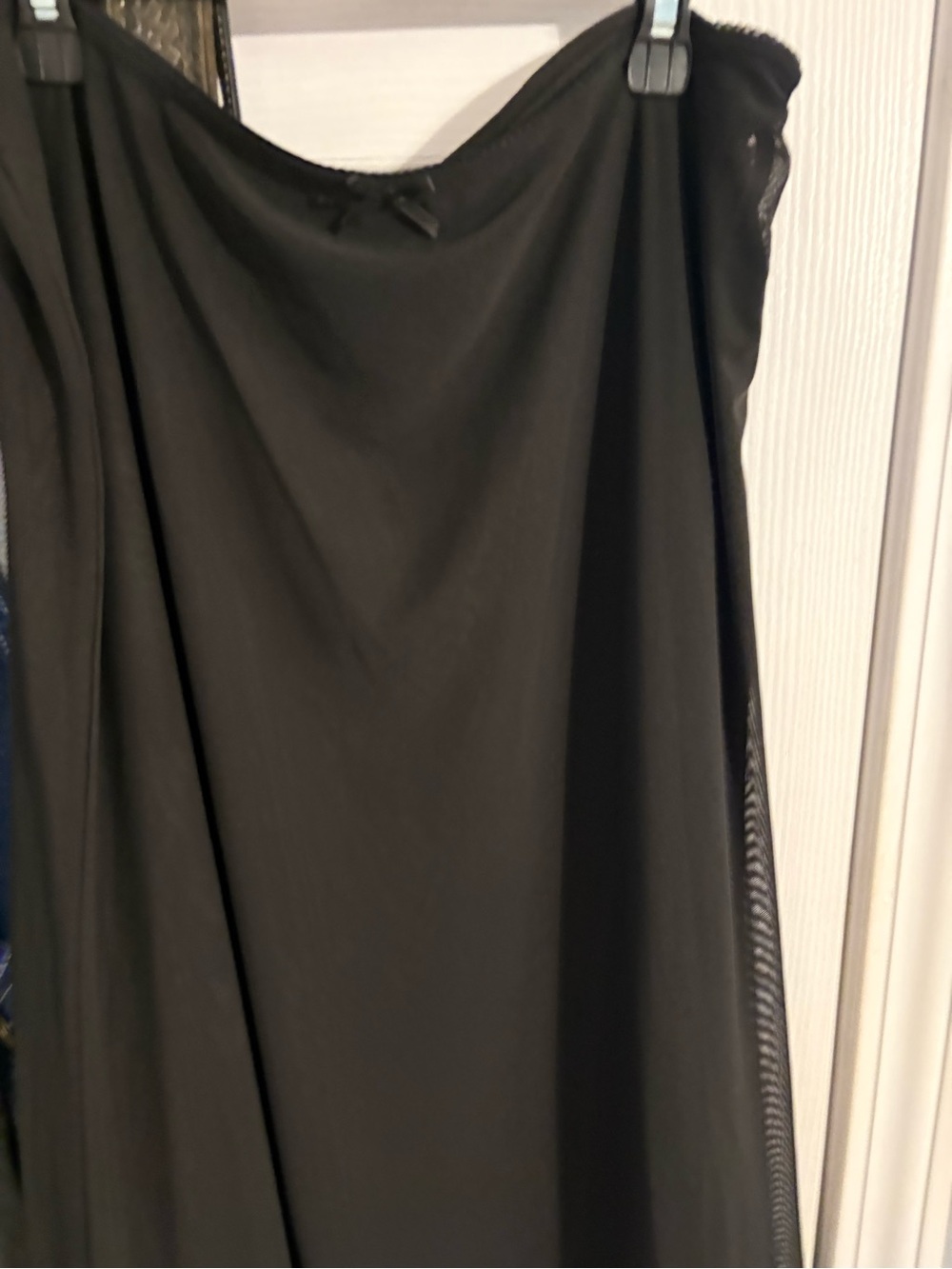 H&M Black Mesh Overlay Maxi Skirt - Size Large